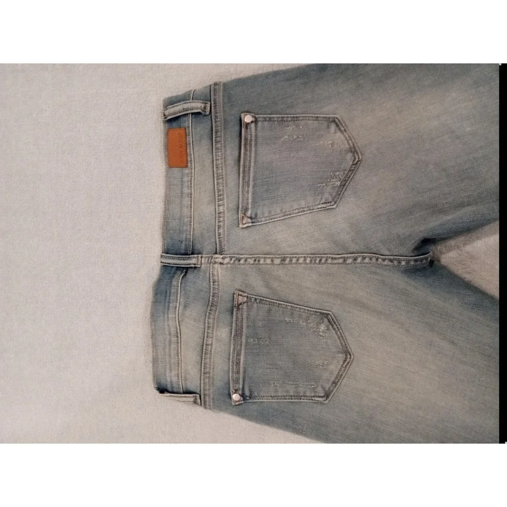 Womens Judy Blue Los Angeles Skinny FitBlue Stretch Denim Jeans Distressed 31x28